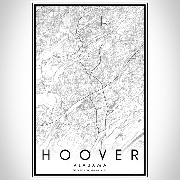 Hoover - Alabama Classic Map Print