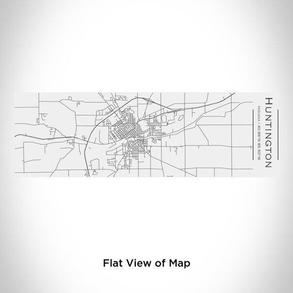 Rendered View of Huntington Indiana Map Engraving on 10oz Stainless Steel Insulated Cup with Sliding Lid in White
