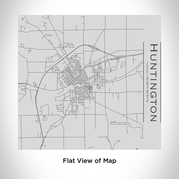 Rendered View of Huntington Indiana Map Engraving on 17oz Stainless Steel Insulated Tumbler
