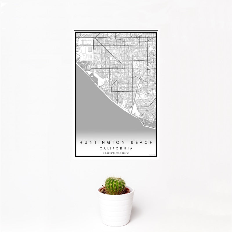 Huntington Beach - California Classic Map Print
