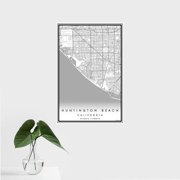 Huntington Beach - California Classic Map Print