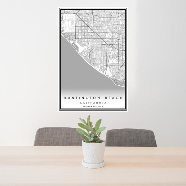 Huntington Beach - California Classic Map Print