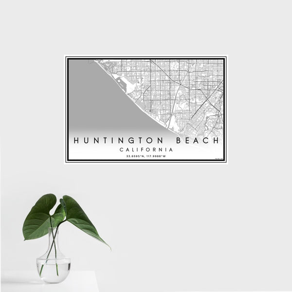 Huntington Beach - California Classic Map Print