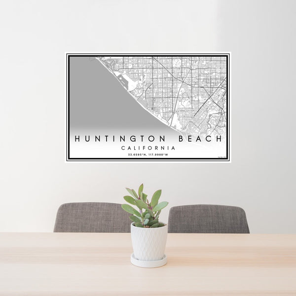 Huntington Beach - California Classic Map Print