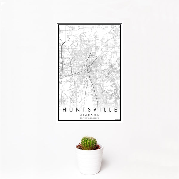 Huntsville - Alabama Classic Map Print