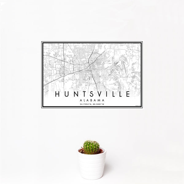 Huntsville - Alabama Classic Map Print