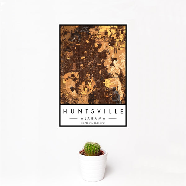 Huntsville - Alabama Map Print in Ember