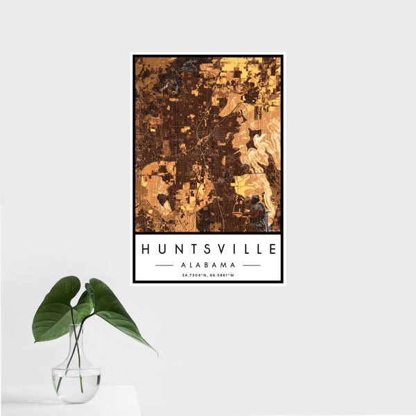 Huntsville - Alabama Map Print in Ember