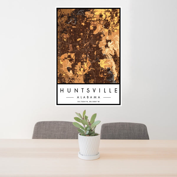 Huntsville - Alabama Map Print in Ember