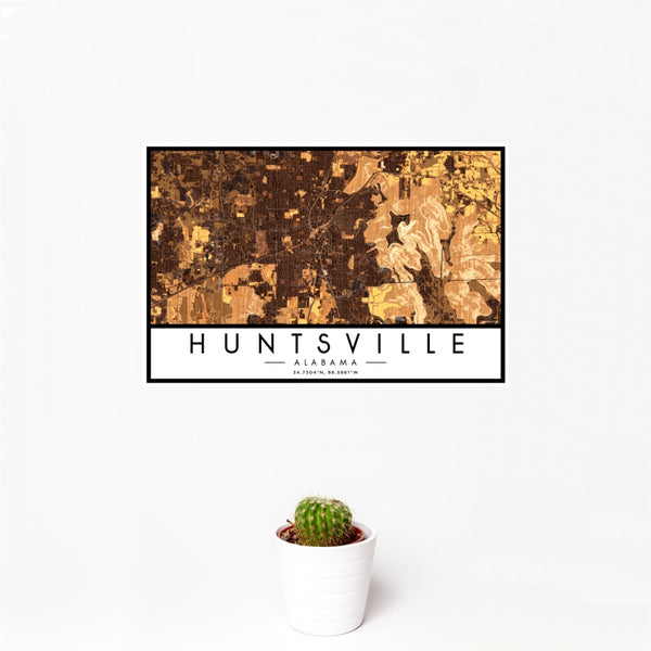 Huntsville - Alabama Map Print in Ember
