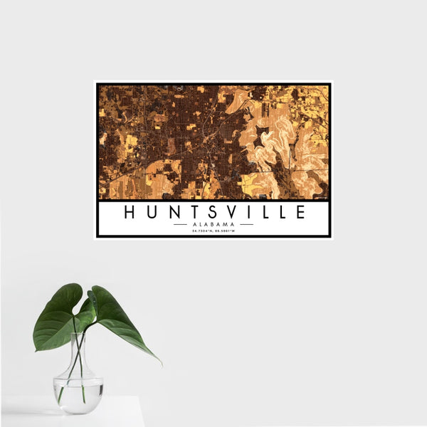 Huntsville - Alabama Map Print in Ember