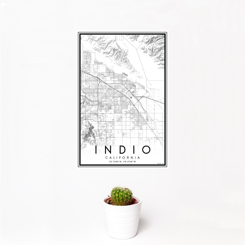 Indio - California Classic Map Print
