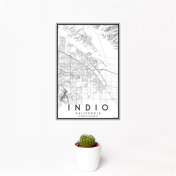 Indio - California Classic Map Print