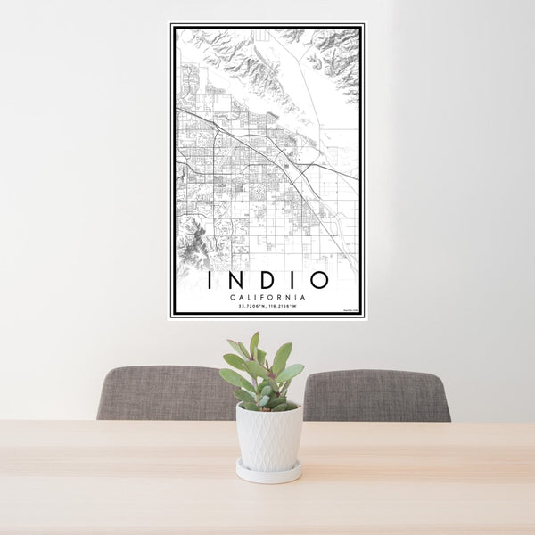 Indio - California Classic Map Print