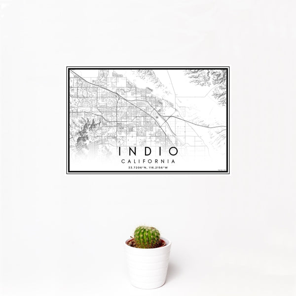 Indio - California Classic Map Print
