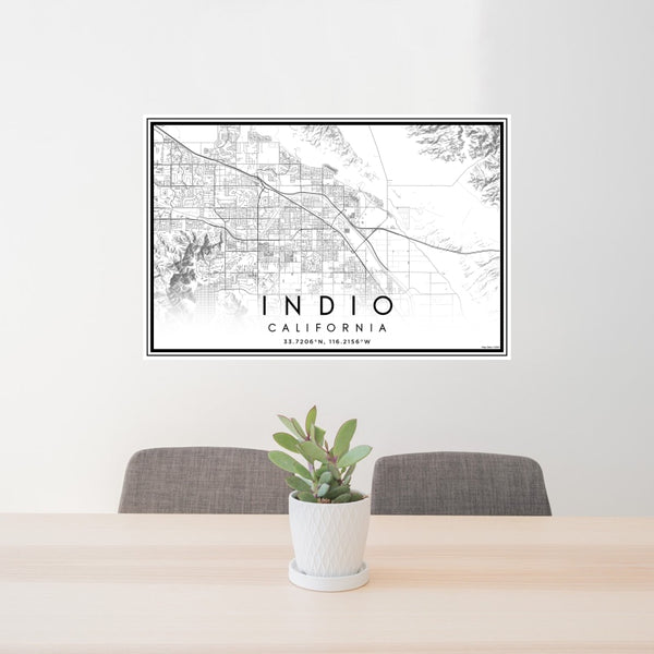 Indio - California Classic Map Print