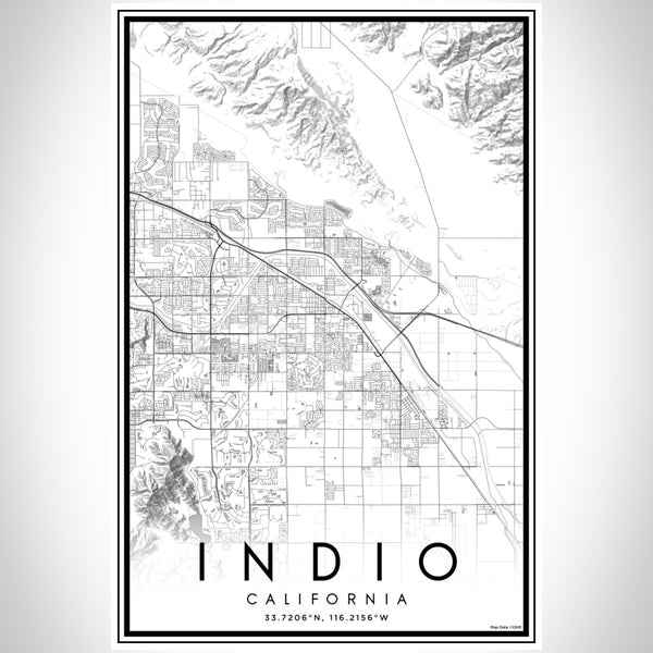Indio - California Classic Map Print