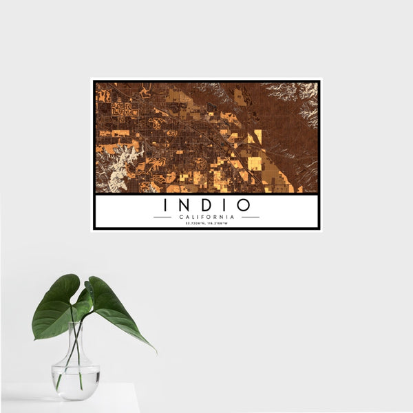 Indio - California Map Print in Ember