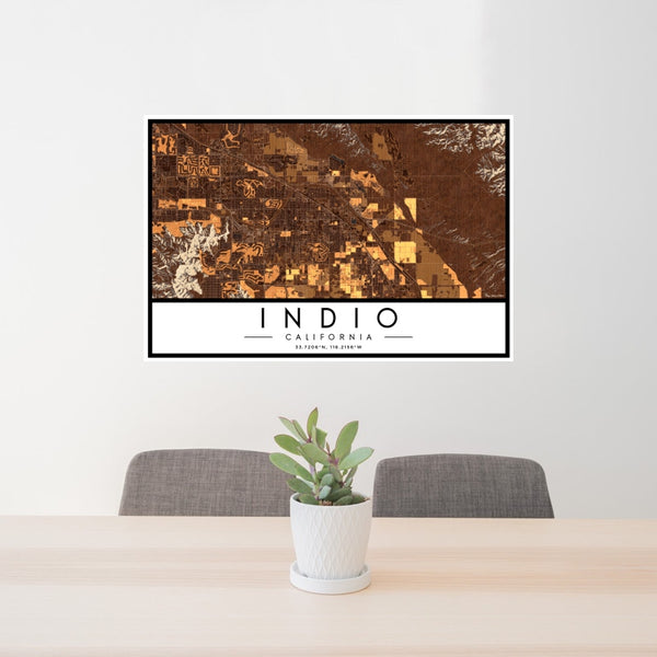 Indio - California Map Print in Ember