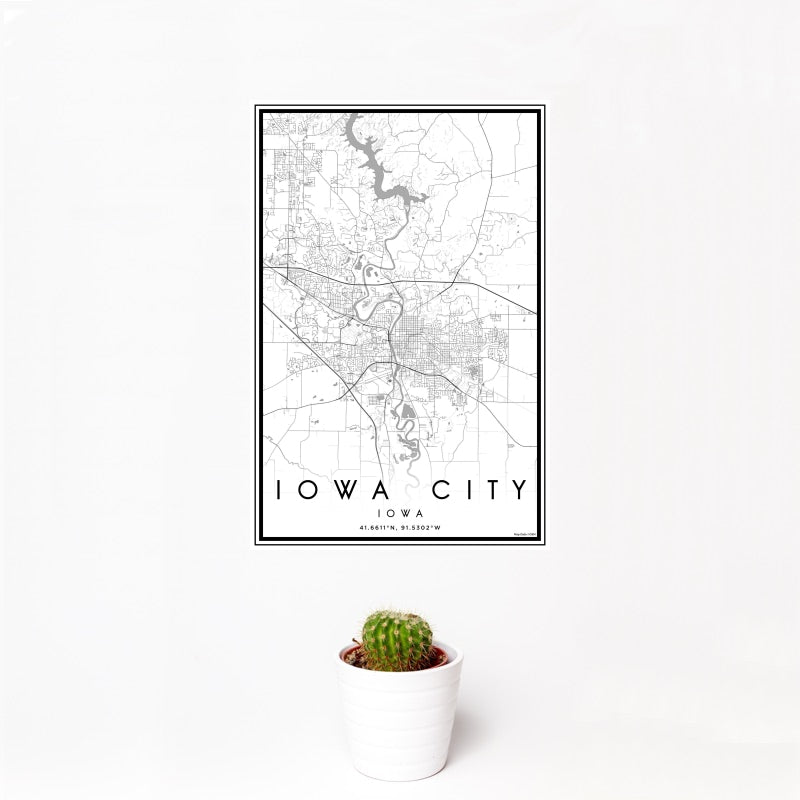 Iowa City - Iowa Classic Map Print