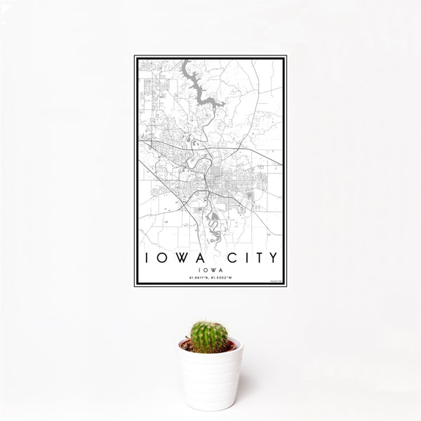 Iowa City - Iowa Classic Map Print