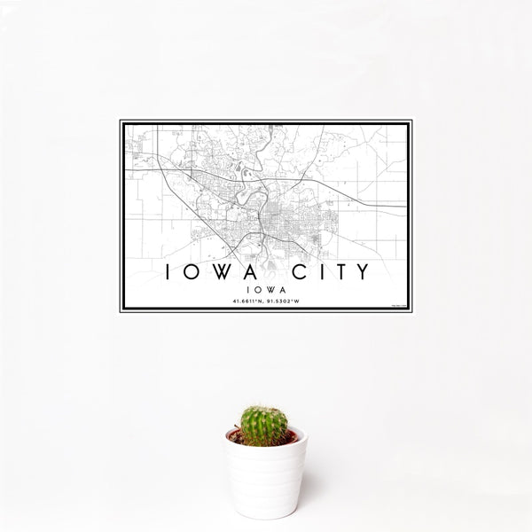 Iowa City - Iowa Classic Map Print