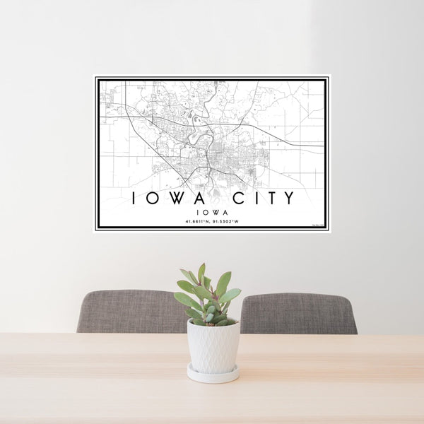 Iowa City - Iowa Classic Map Print