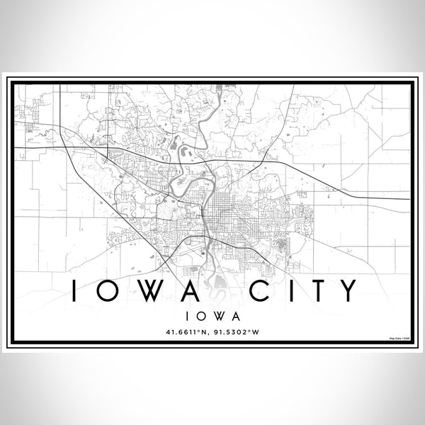 Iowa City - Iowa Classic Map Print