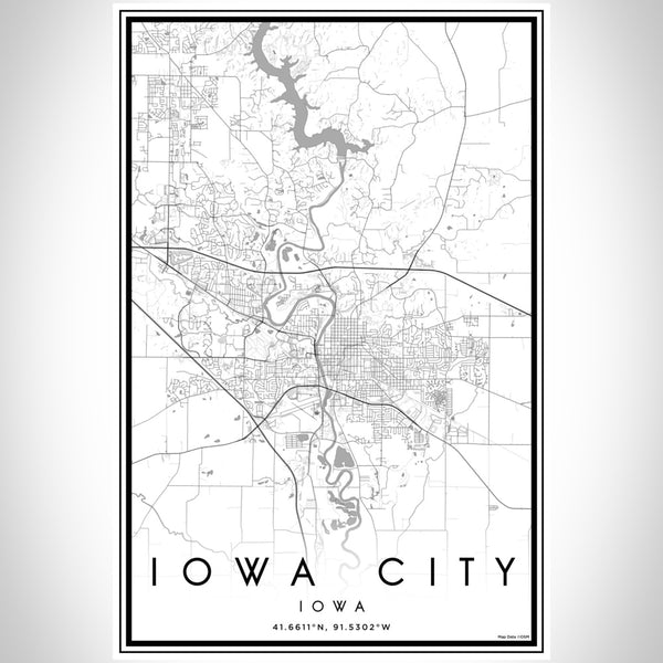Iowa City - Iowa Classic Map Print