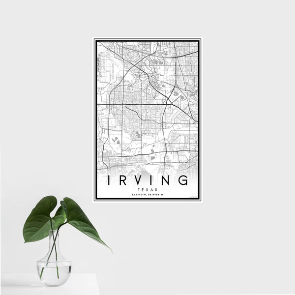 Irving - Texas Classic Map Print