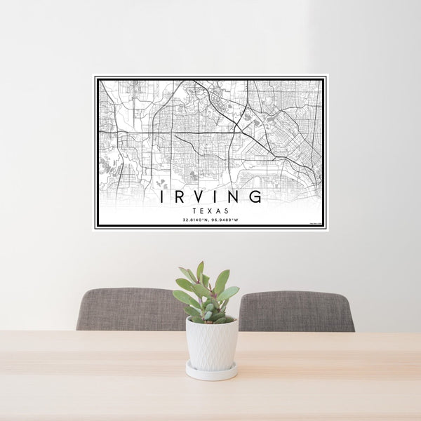 Irving - Texas Classic Map Print