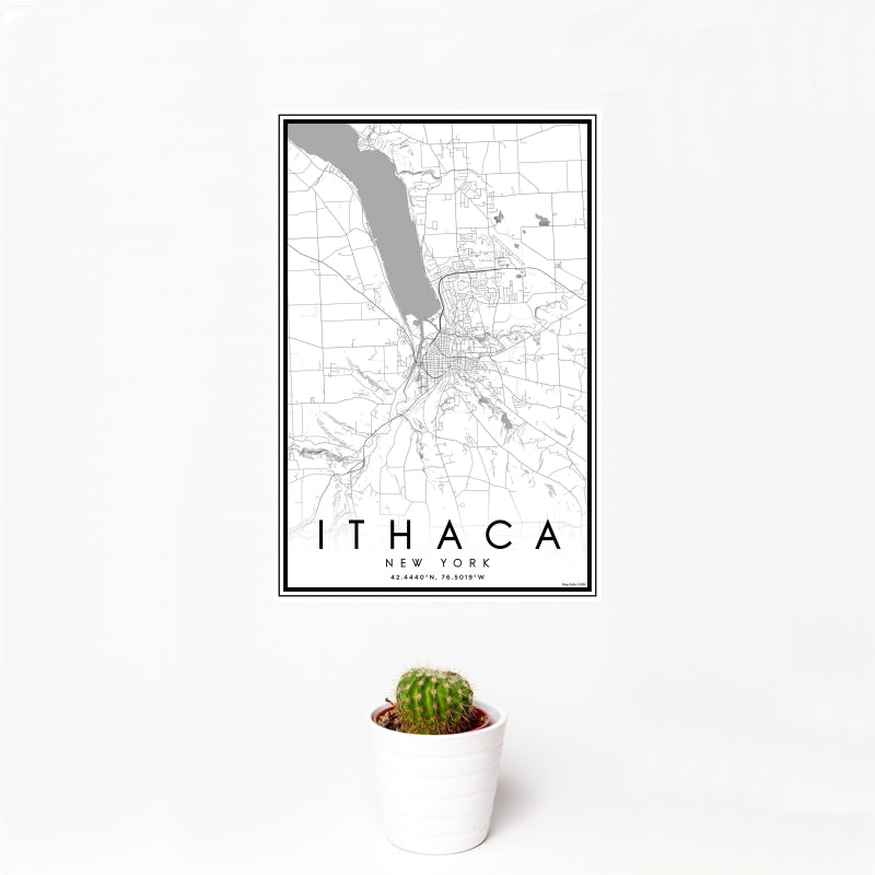 Ithaca - New York Classic Map Print