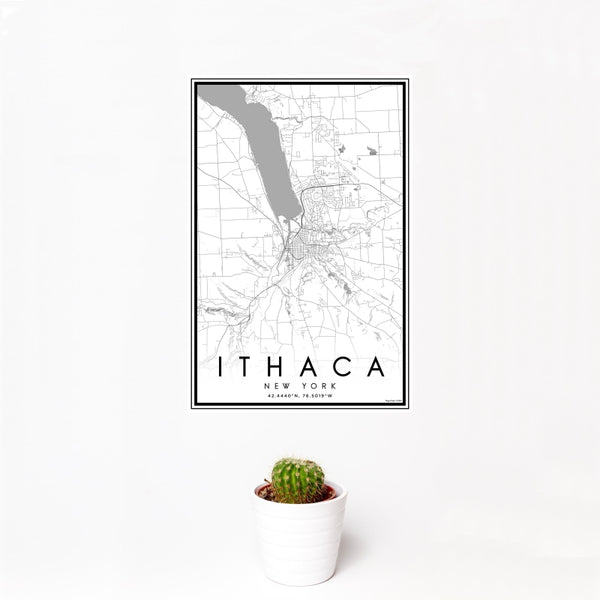 Ithaca - New York Classic Map Print