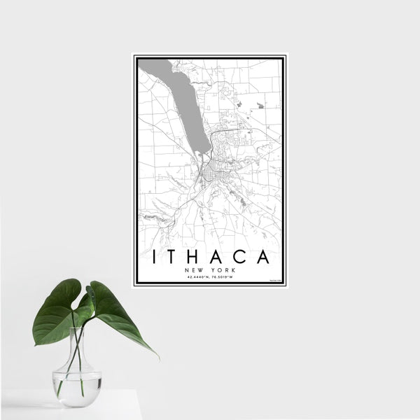 Ithaca - New York Classic Map Print