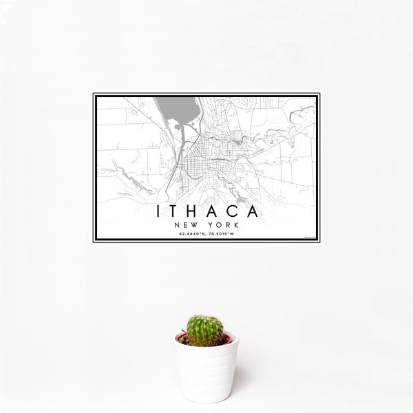 Ithaca - New York Classic Map Print