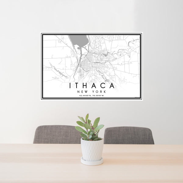 Ithaca - New York Classic Map Print