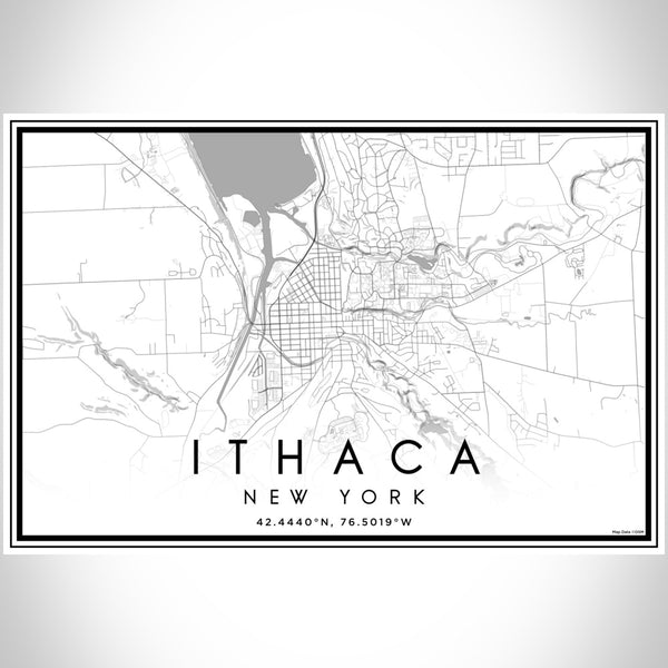 Ithaca - New York Classic Map Print