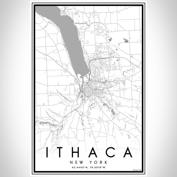 Ithaca - New York Classic Map Print