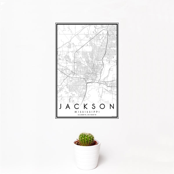 Jackson - Mississippi Classic Map Print
