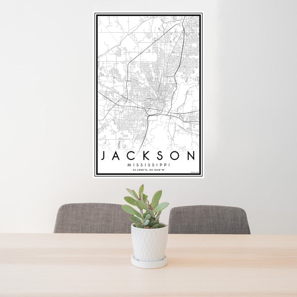 Jackson - Mississippi Classic Map Print