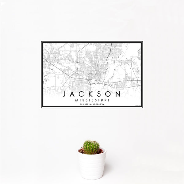Jackson - Mississippi Classic Map Print