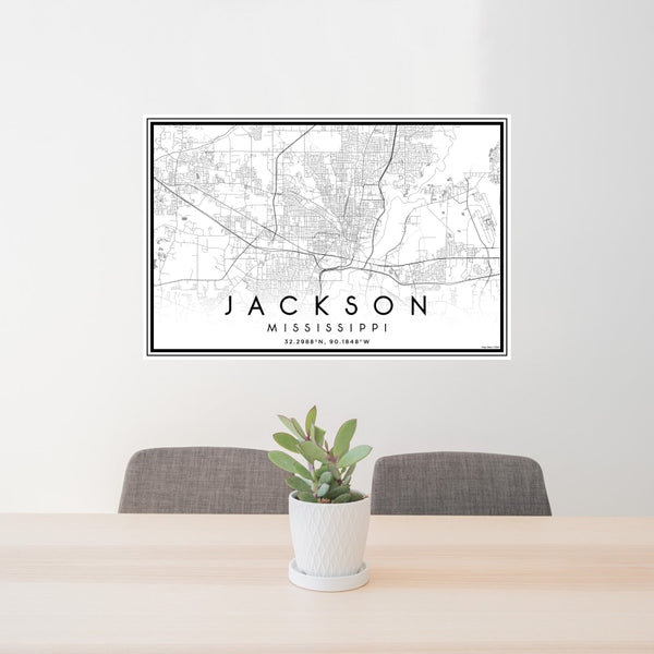 Jackson - Mississippi Classic Map Print