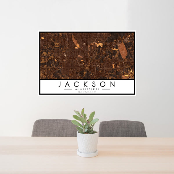 Jackson - Mississippi Map Print in Ember