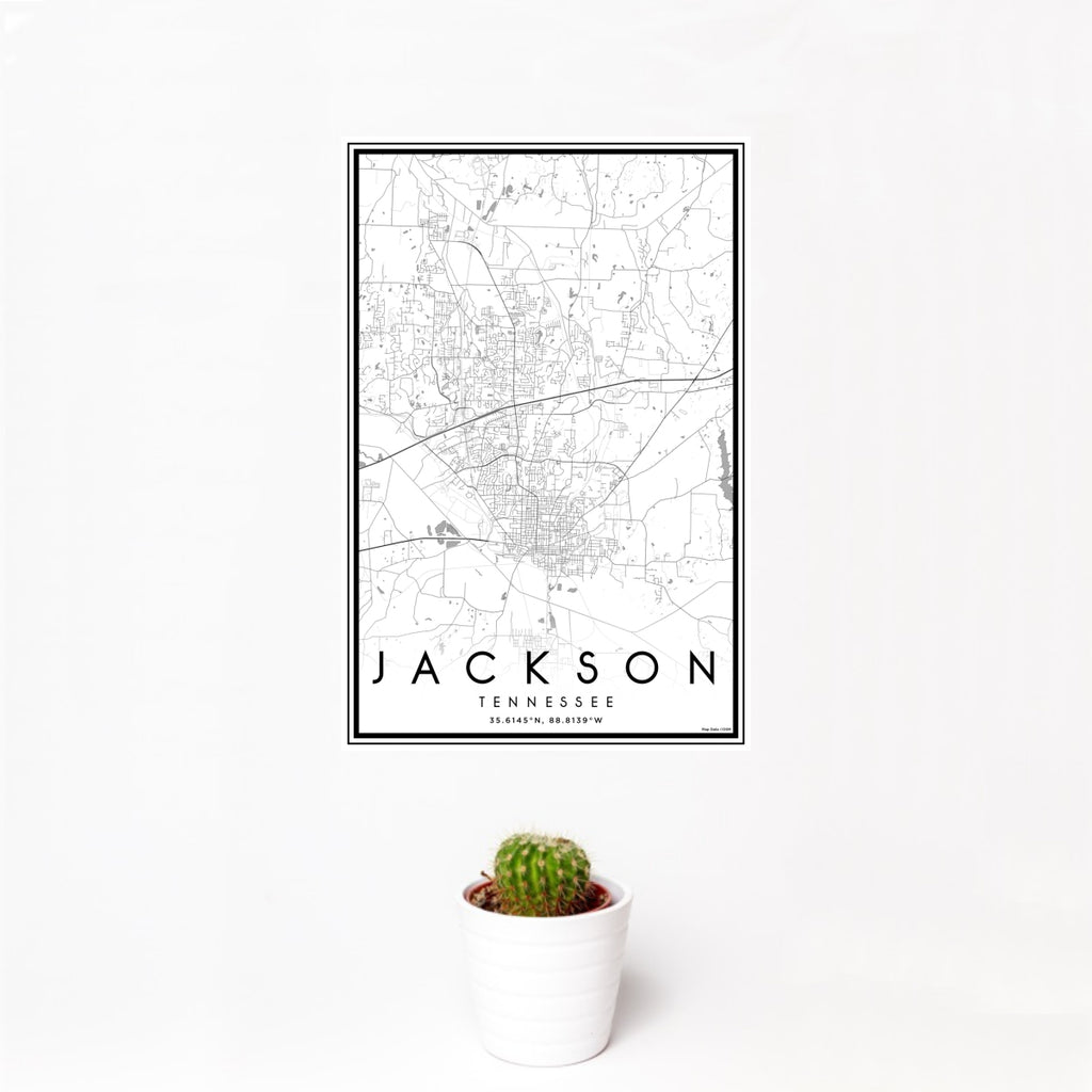 Jackson - Tennessee Classic Map Print
