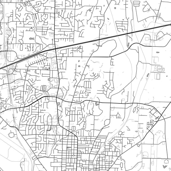 Jackson - Tennessee Classic Map Print