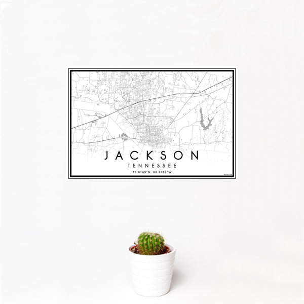 Jackson - Tennessee Classic Map Print