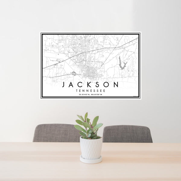 Jackson - Tennessee Classic Map Print