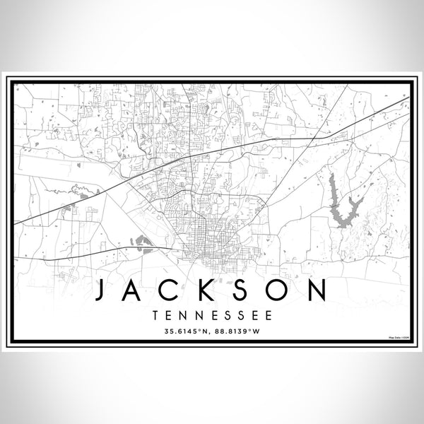 Jackson - Tennessee Classic Map Print