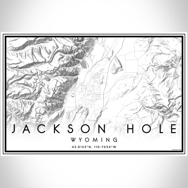 Jackson Hole - Wyoming Classic Map Print