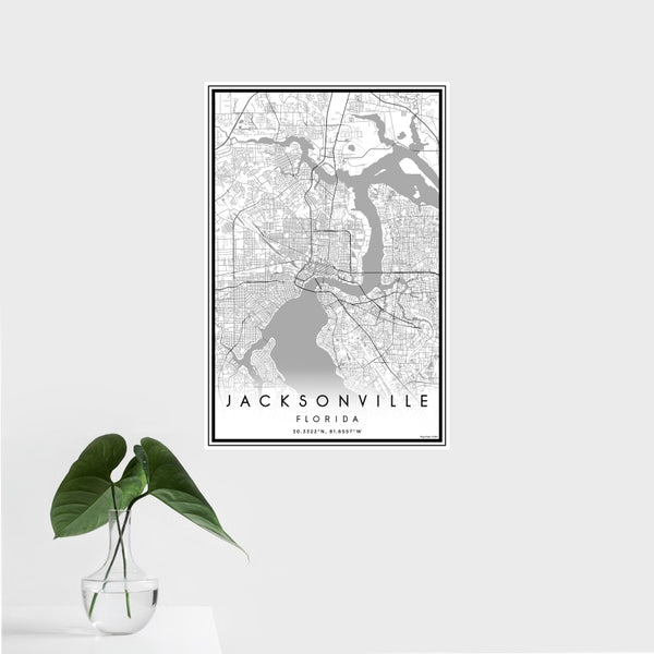 Jacksonville - Florida Classic Map Print